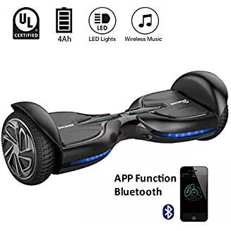 EVERCROSS Hoverboard Diablo Monopattino Elettrico Autobilanciato, Balance Scooter Skateboard, con LED, Bluetooth e App; 12Km/H