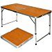 Tavolino da pic-nic in alluminio altezza regolabile pieghevole formato valigia Bambù, AMANKA