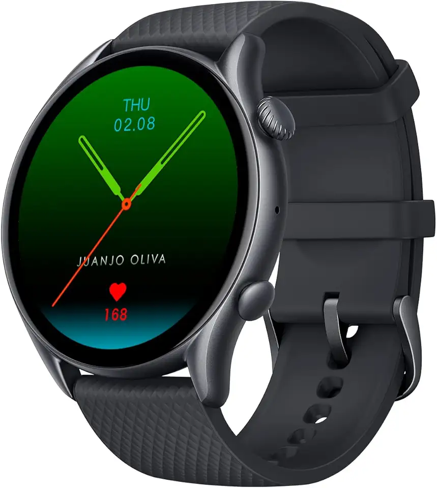 Amazfit GTR 3 Pro, 46 mm, Smartwatch Orologio Intelligente Alexa Integrato, 150 modalità di Allenamento con GPS, Monitor del Sonno, AMOLED, 5 ATM Impermeabile, Durata Batteria di 12 Giorni, SpO2