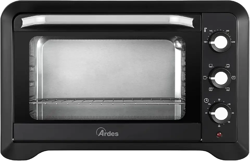 Ardes Magnus 45L AR6245PB - Forno elettrico ventilato 45 litri - Fornetto ventilato con 6 modalità di cottura, temperatura 100-230°C, timer 60', luce interna, doppio vetro, accessori inclusi