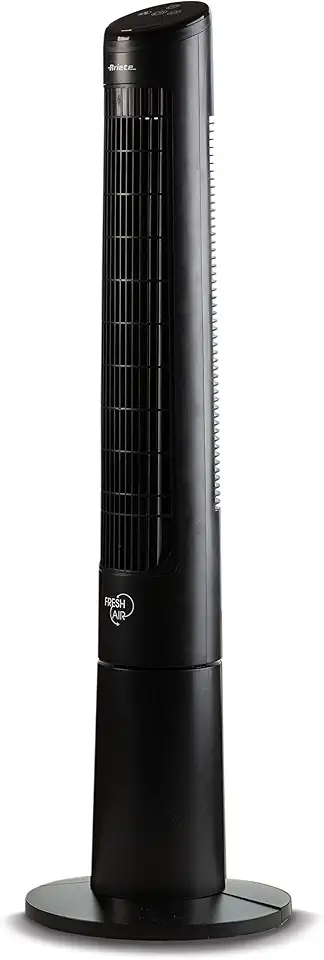 Ariete 805 Ventilatore a torre Freshair, 45W, Oscillazione 180°, Display, 3 Velocità, 3 Modalità Ventilazione, Timer fino a 12h, Nero
