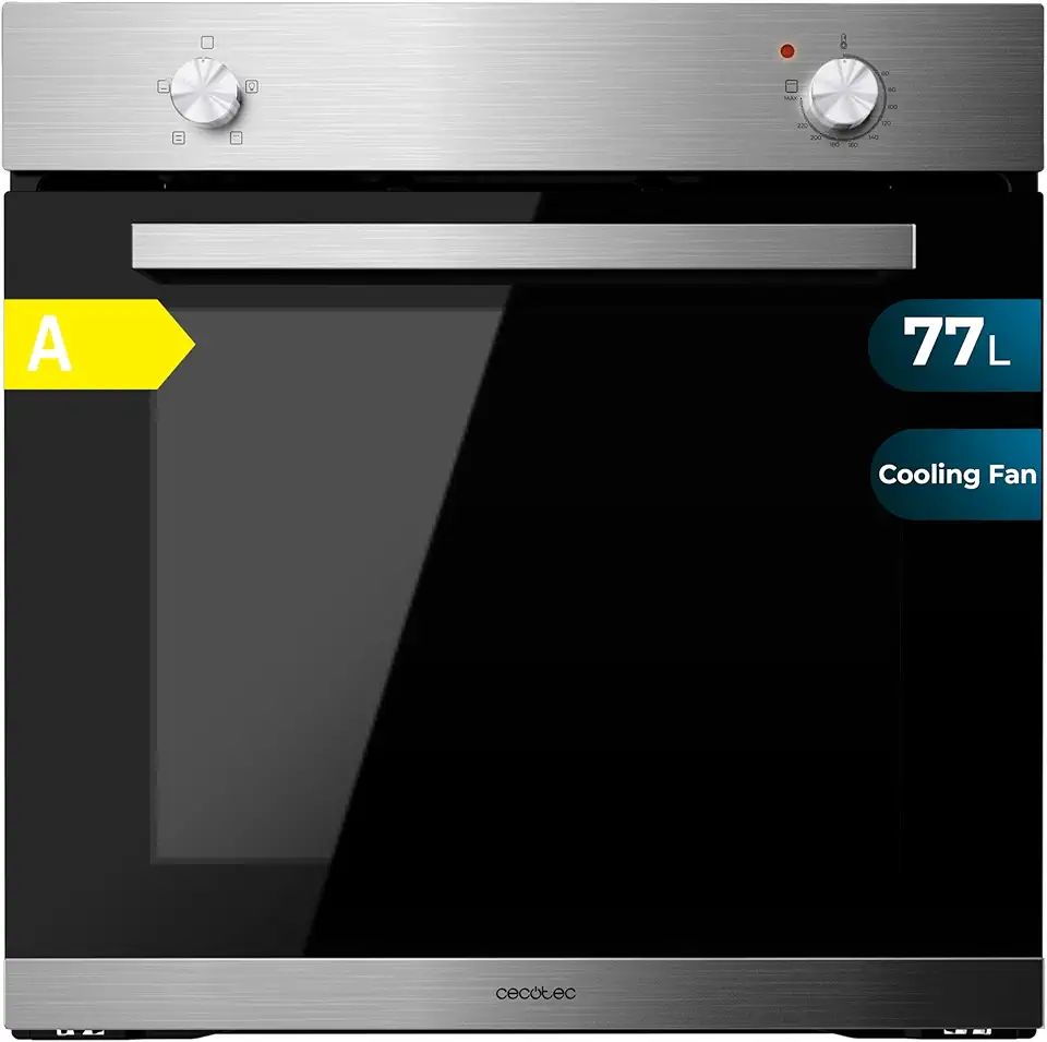 Cecotec Forno Incorporato Bolero Forno Bolero Hexa C126000 Line+ A. 2800 W, Capacità di 77 Litri, 4 Funzioni, Basso Consumo, Pulizia a Vapore, Cottura a Vapore, Porta Tripla in Vetro