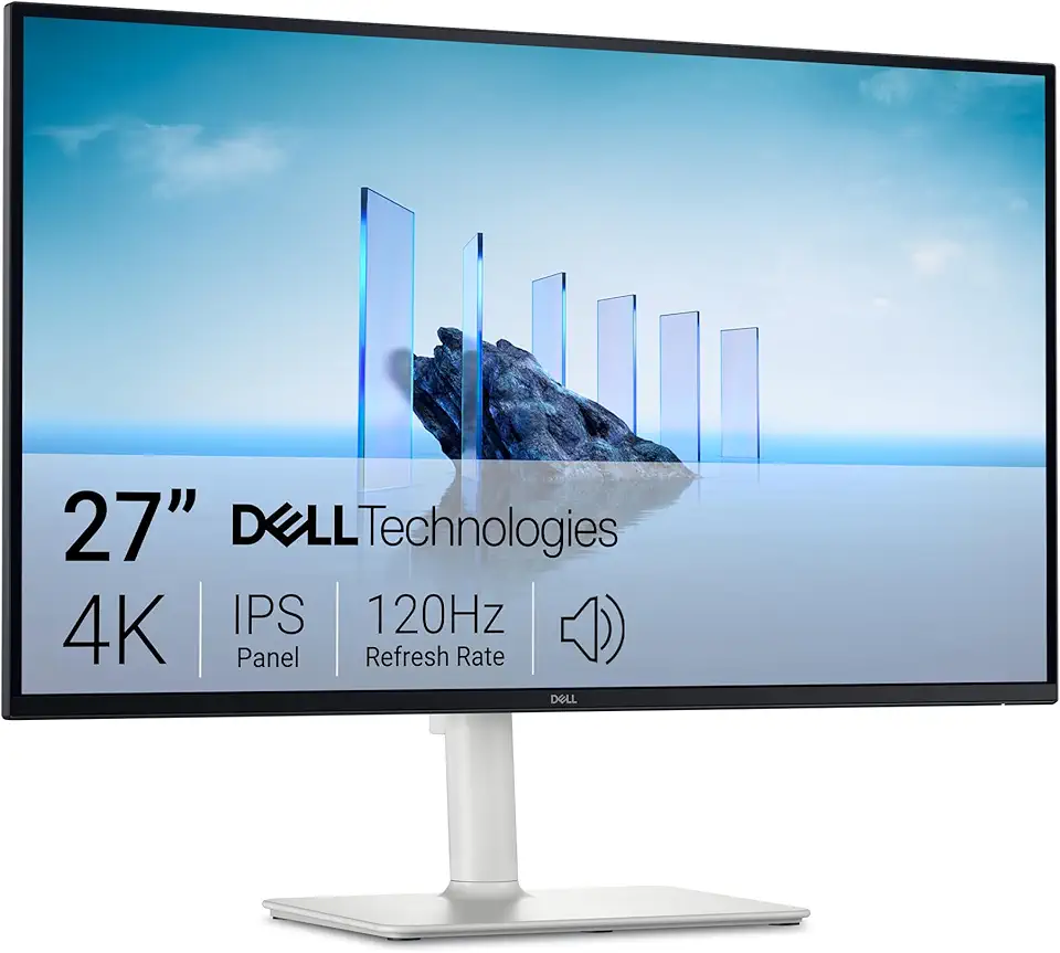 Dell 27 Plus Monitor - S2725QS, 4K UHD (3840x2160), 120Hz, IPS, 4ms, AMD FreeSync Premium, 99% sRGB, Regolabile in Altezza, Altoparlanti integrati, DisplayPort, 2 HDMI, 3 Anni di Garanzia