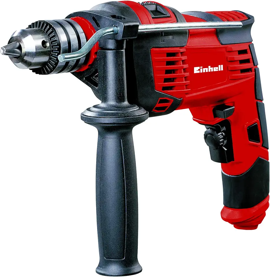 Einhell TC-ID 1000 E Trapano a percussione (tensione 230-240 V, potenza 1010 W, giri al min. 0-3000, percussioni al min. 0-48000, mandrino a cremagliera in metallo 13 mm, incl. seconda maniglia)