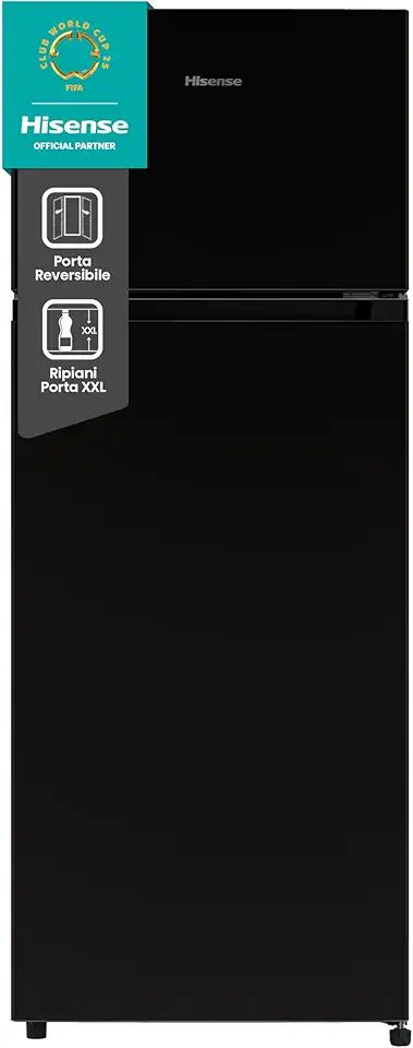 Hisense MTM55205BE Frigorifero Doppia Porta a Libera Installazione Modello 2022, 206 L, Nero, 143.4 x‎ 54.2 x 55 cm