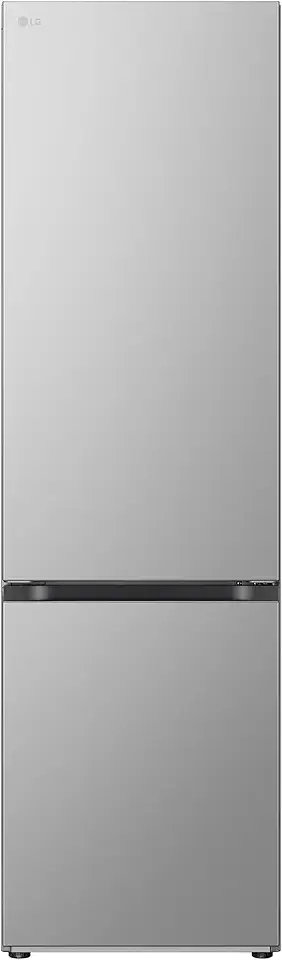 LG GBV22L0EPY Frigorifero combinato Total No Frost, 387L, Classe E, Door Cooling, Linear Cooling, Smart Diagnosis, Design con porte piatte, Apertura porte a filo muro, Prime Silver