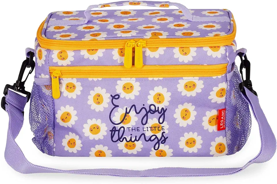 Legami - Borsa Termica Porta Pranzo, Borsa Termoisolante per Pranzo, Ufficio, Lavoro, Lunch Bag Capiente 7.7 Litri, Tracolla Regolabile, 28 x 17 x 15 cm
