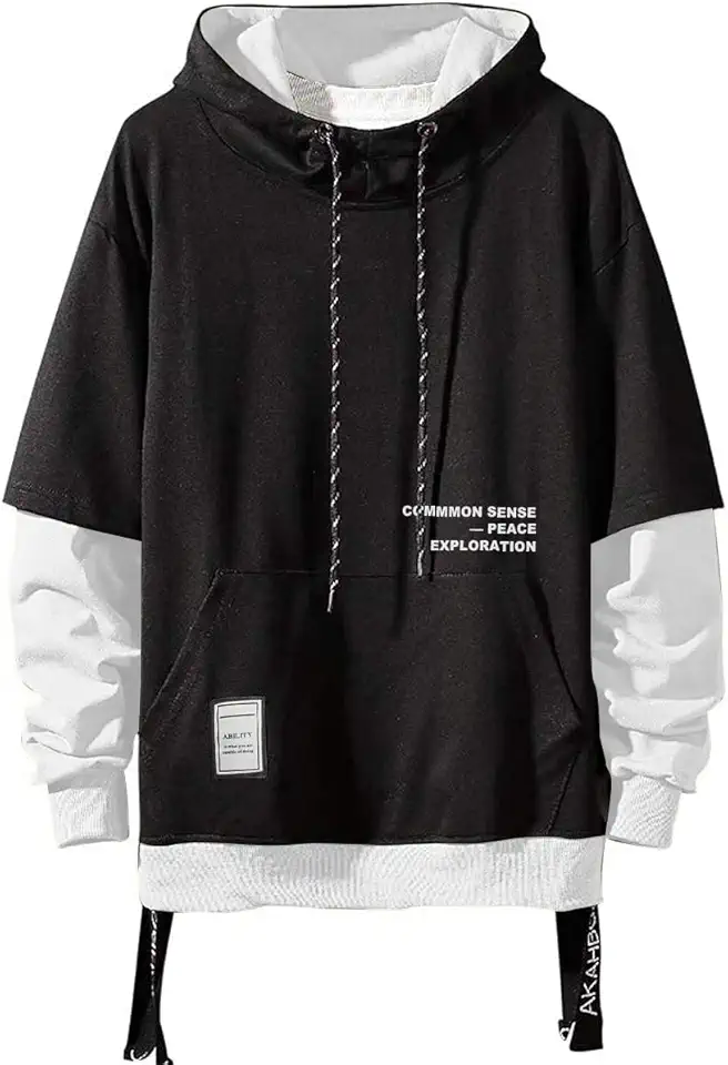 Moshtashio Felpa Uomo con Cappuccio Abbigliamento Felpe Manica Lunga Colori a Contrasto Hoodies Sweatshirt Pullover Tops Autunno Inverno Moda