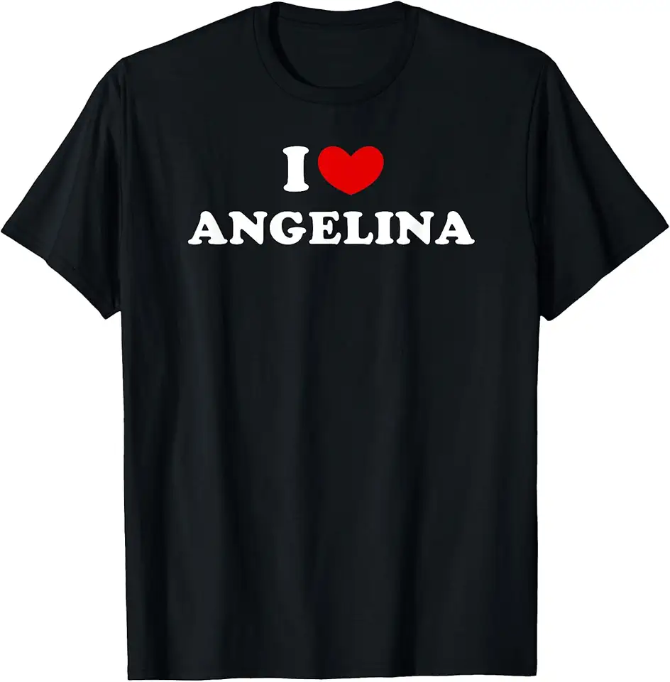 Personalized For Angelina & Friends I Love Angelina, Io Amo Angelina Maglietta