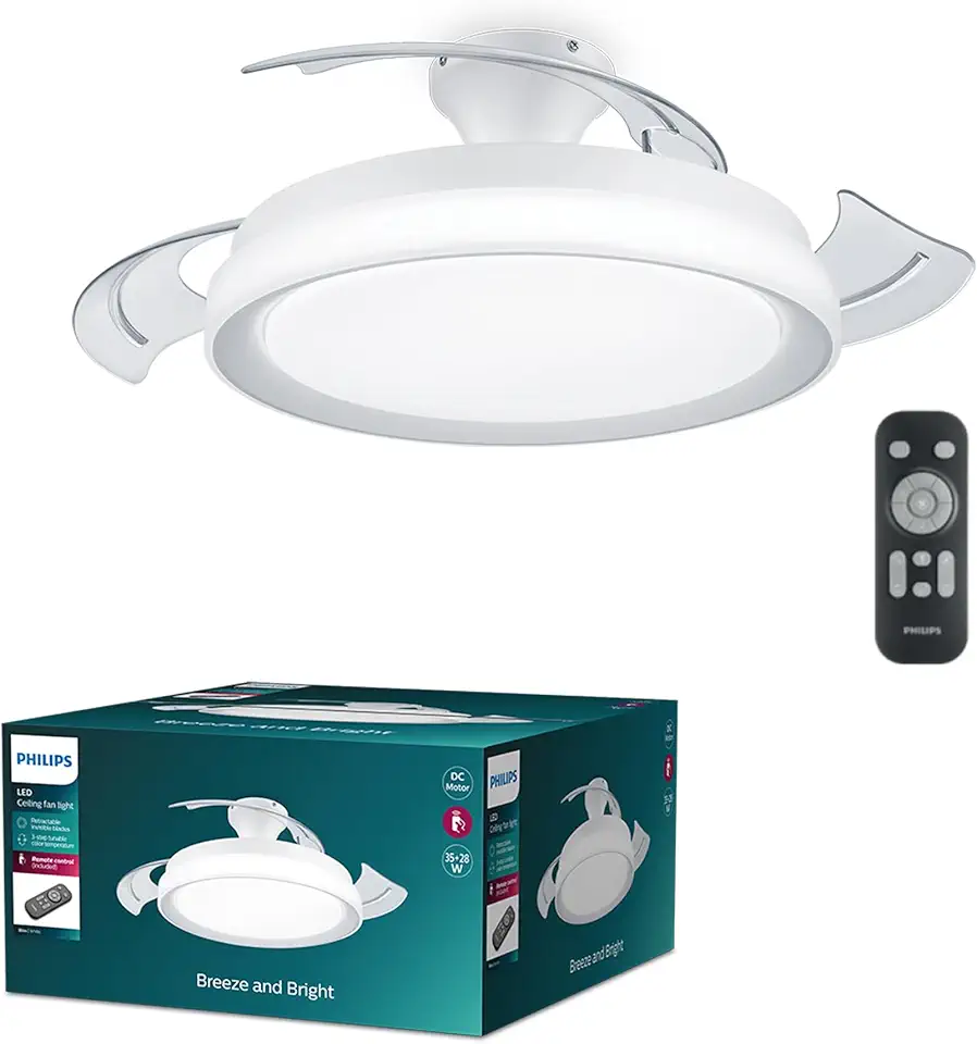 Philips LED Bliss Lampada da Soffitto con Ventilatore