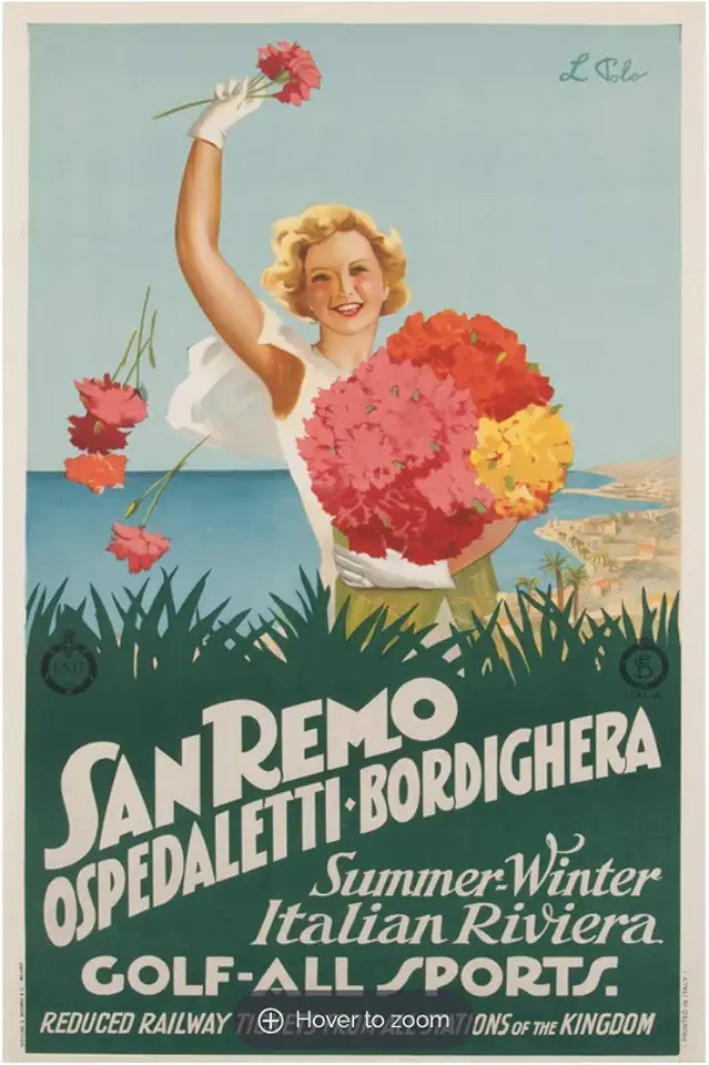 Sanremo - Poster Poster Riproduzione - Formato 50 x 70 cm Carta Luxe 300 gr - Vendita del file digitale HD possibile consultere(negozio: poster.FR)