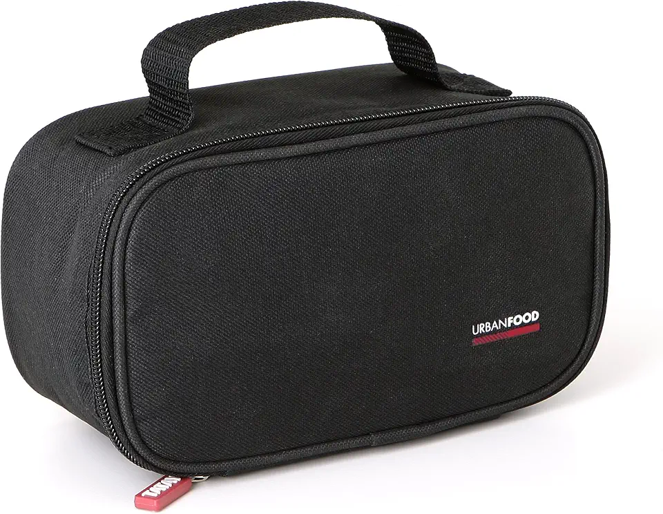 TATAY Urban Food Casual Mini Borsa Termica Porta Pranzo, 1.5 L Capacita con 1 Contenitore Alimentare di 0.5L senza BPA, Nero. Misure 21.5 x 9 x 12 cm