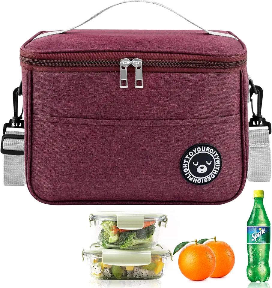 TUFA Borsa Termica Porta Pranzo, 6.4L Borsa Termica Addensato, Borsa Frigo, Borsa Pranzo Portatile per Ufficio Scuola Viaggi Campeggio All'aperto Picnic