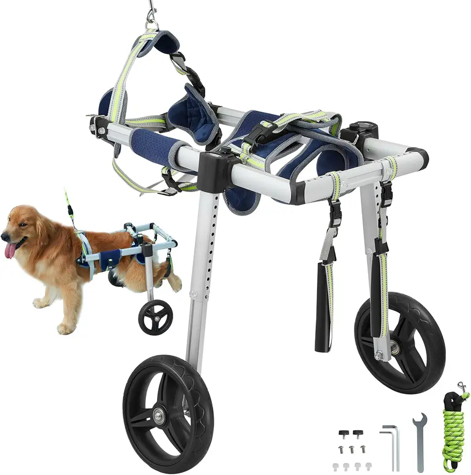 VEVOR Sedia a rotelle per cani a 2 ruote per gambe posteriori