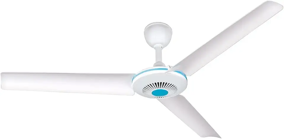 Ventilatore per la casa, lampada da soffitto a pale, colore bianco, a 3 ali, 20 W, 90 cm