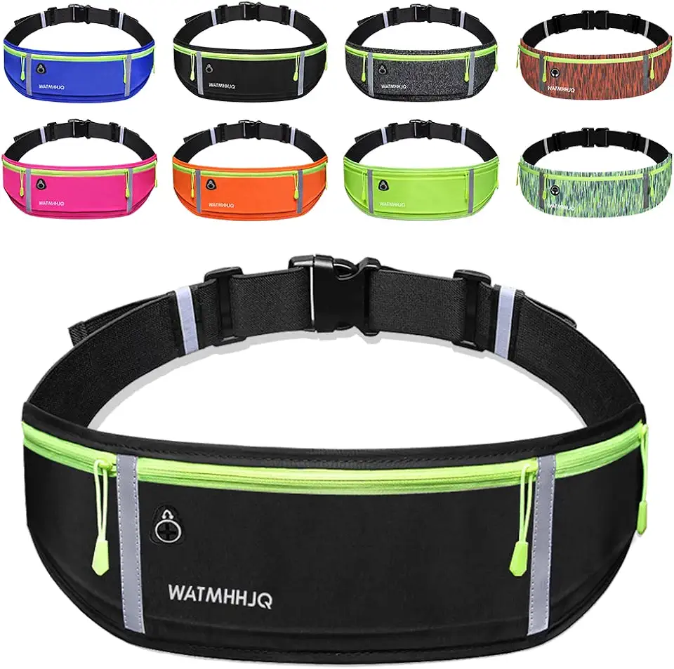 WATMHHJQ Marsupio da Corsa per Cellulare, Impermeabile, per Escursioni, Fitness, Viaggi, Corsa, Pocking, Accessori (nero)