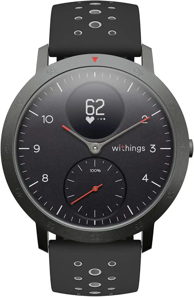 Withings Steel HR Sport - Smartwatch ibrido multisport con GPS connesso, frequenza cardiaca, livello di fitness tramite il VO2 massimo, tracciamento delle attività e del sonno e notifiche