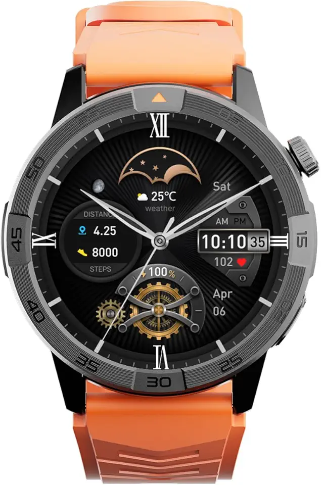 AGM Legion Pro Smartwatch - 1.43" AMOLED Robusto & Impermeabile (5ATM), Orologio Fitness Outdoor con GPS per Uomo e Donna, Carte Offline, 100+ Modalità Sportive, Chiamate Bluetooth con 2 Bracciali