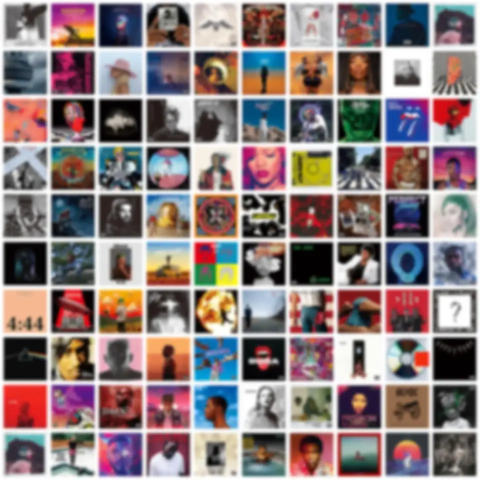 ART·ZONE 100 Pz 5x5 Pollice | Kit Collage da Parete, Copertine di Album, Poster Musicali, Rapper e Band per Camera da Letto