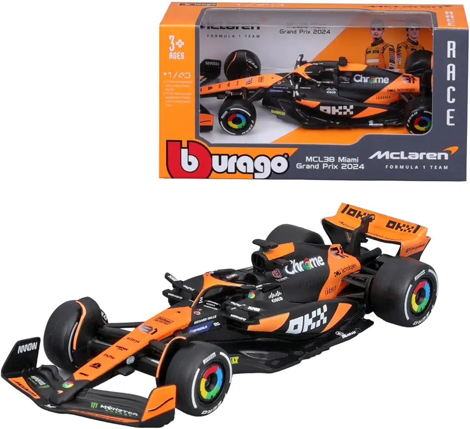 Bburago Scala 1:43 Formula 1 McLaren F1 MCL38 Collezione Gran Premio di Miami - #81 Oscar Piastri
