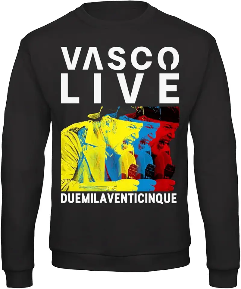 Bughyprint Felpa Girocollo Unisex Vasco Rossi VR Il BLASCO Vasco Live 2025