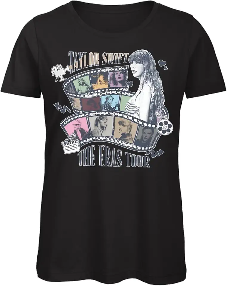 Bughyprint Tshirt Maglia Maglietta Cotone Donna Casual Girocollo Taylor Taylors Cinema