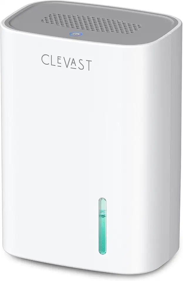CLEVAST Piccolo deumidificatore per casa, mini deumidificatore silenzioso per camera da letto, deumidificatore portatile compatto per stanza, bagno, armadio, camper, casa (S)