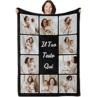 Coperta personalizzata con foto e scritta iDIY 180x130 cm