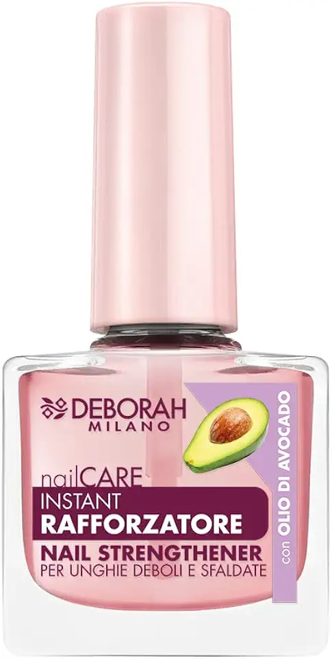 Deborah Milano - Smalto Trattamento Rafforzatore per Unghie Deboli e Sfaldate, con Calcio, Cheratina e Olio di Avocado, Ripara e Dona Nutrizione, 8.5 ml