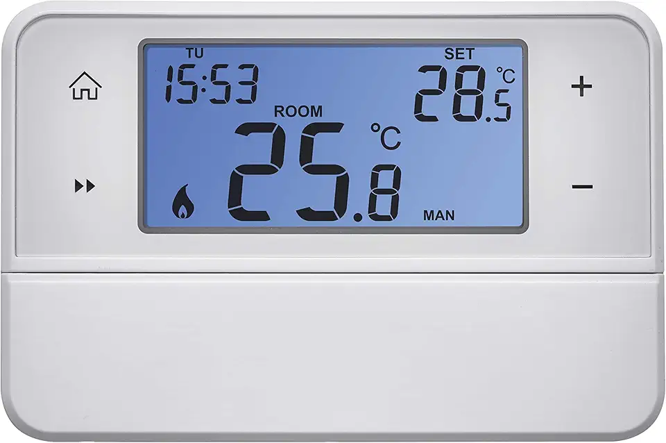 EMOS - Termostato digitale per ambienti con supporto OpenTherm, timer programmabile per sistemi di riscaldamento e sistemi di raffreddamento, per montaggio a parete