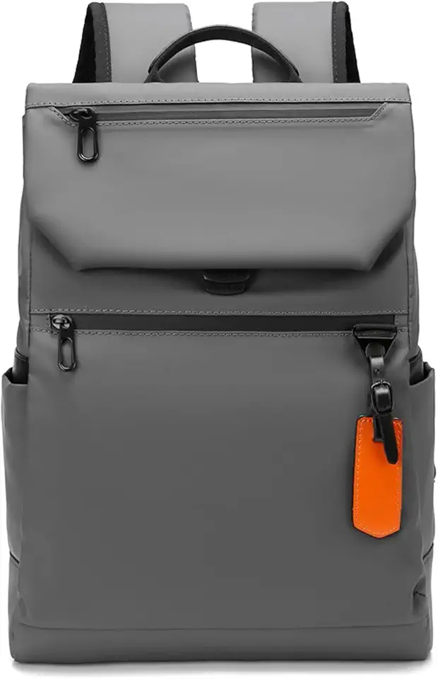FANDARE Zaino Uomo Zaino Per PC Portatile Zaino per Laptop Zaino Porta PC Zaino per Computer Portatile 15.6 Pollici Zaino con Caricatore USB Zaino Lavoro Uomo per Scuola Viaggio Nylon Grigio