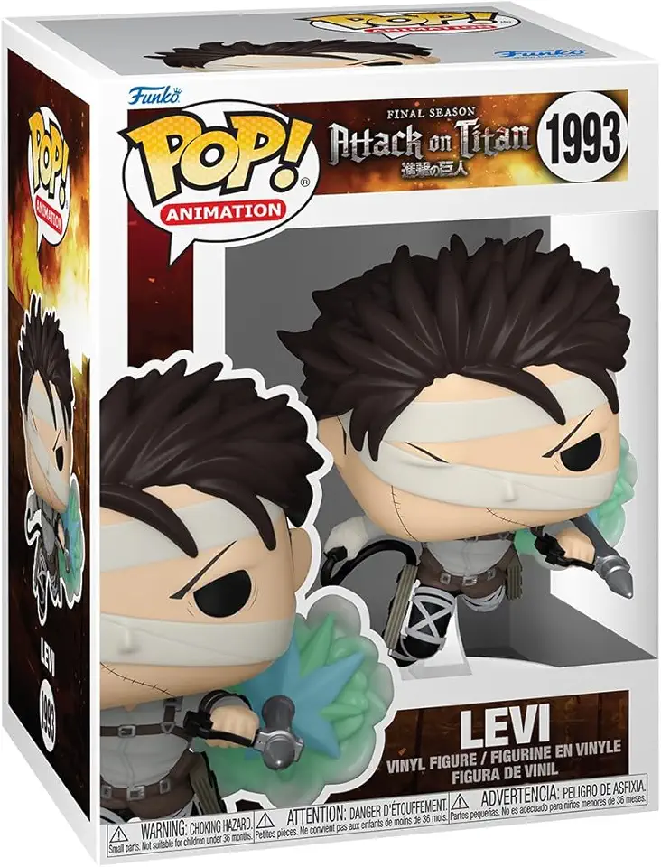Funko Pop! Animation: Attack On Titan - Levi Ackerman - (SP-1) - Figura in Vinile da Collezione - Idea Regalo - Merchandising Ufficiale - Giocattoli per Bambini e Adulti - Anime Fans