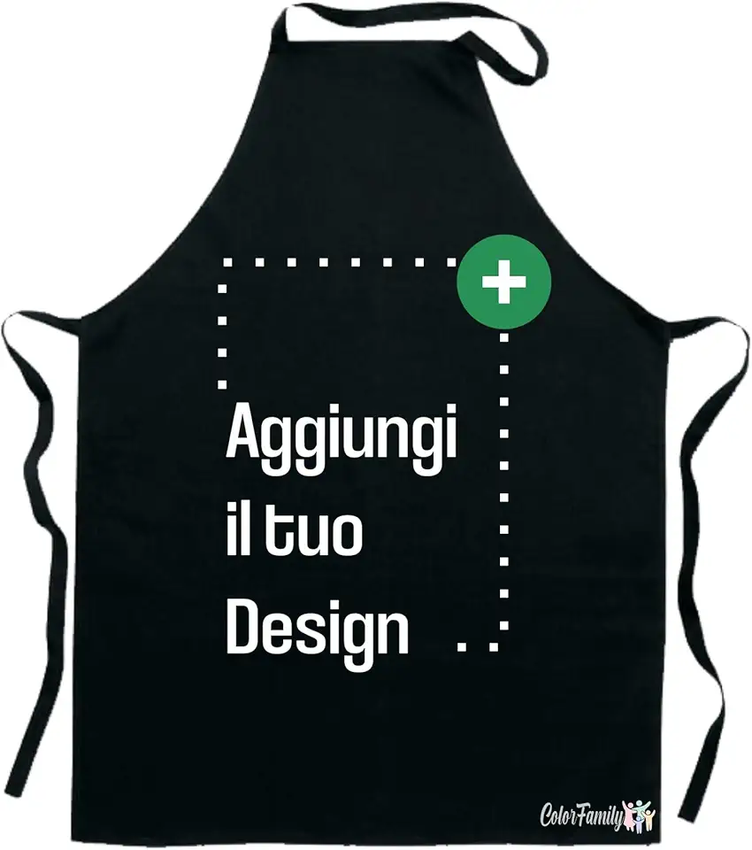 Grembiule Cucina Donna e Uomo Divertenti - Grembiule Personalizzato con Logo, Foto o Scritte - Resistente all'Acqua e alle Macchie