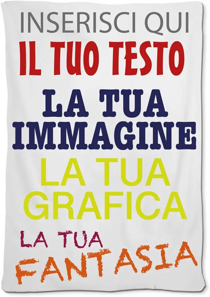 Gruppo Veneziano - coperta personalizzata - plaid in pile personalizzato con foto, testi o loghi - ideale per regalo di ogni occasione - 100% made in italy