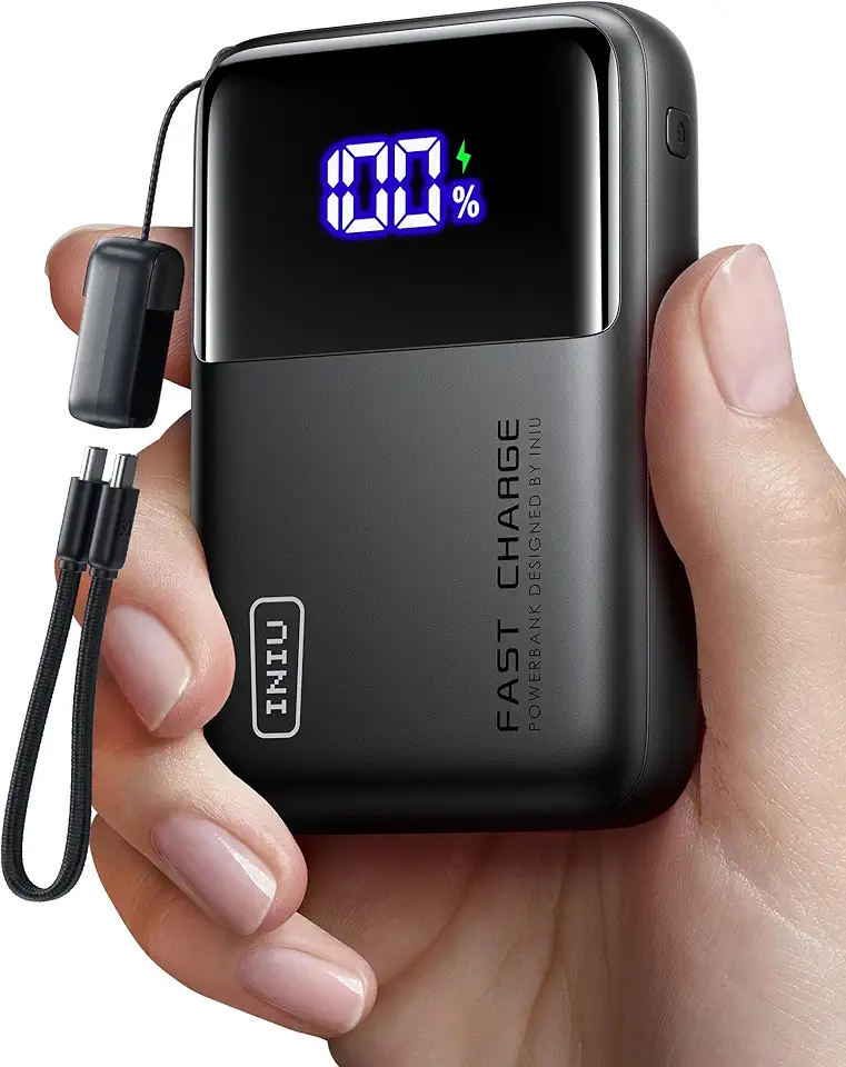 INIU Power Bank, 20000mAh 65W Powerbank Fast Charging, Caricatore Portatile USB C Input & Output Compatibile con MacBook Pro Steam Deck iPhone 16 15 14 13 12 Pro Max Mini Max iPad Samsung S23 etc ClimatePartner certified