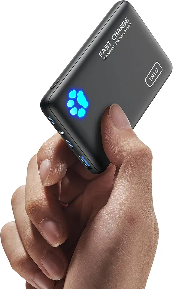 INIU Power Bank, 22,5W 10000mAh Il Più Leggero Ricarica Rapida Powerbank, PD3.0 QC4.0 USB C Input & Output Caricatore Portatile per iPhone 16 15 14 13 12 Pro Max Mini Plus Samsung Huawei iPad Pro ClimatePartner certified