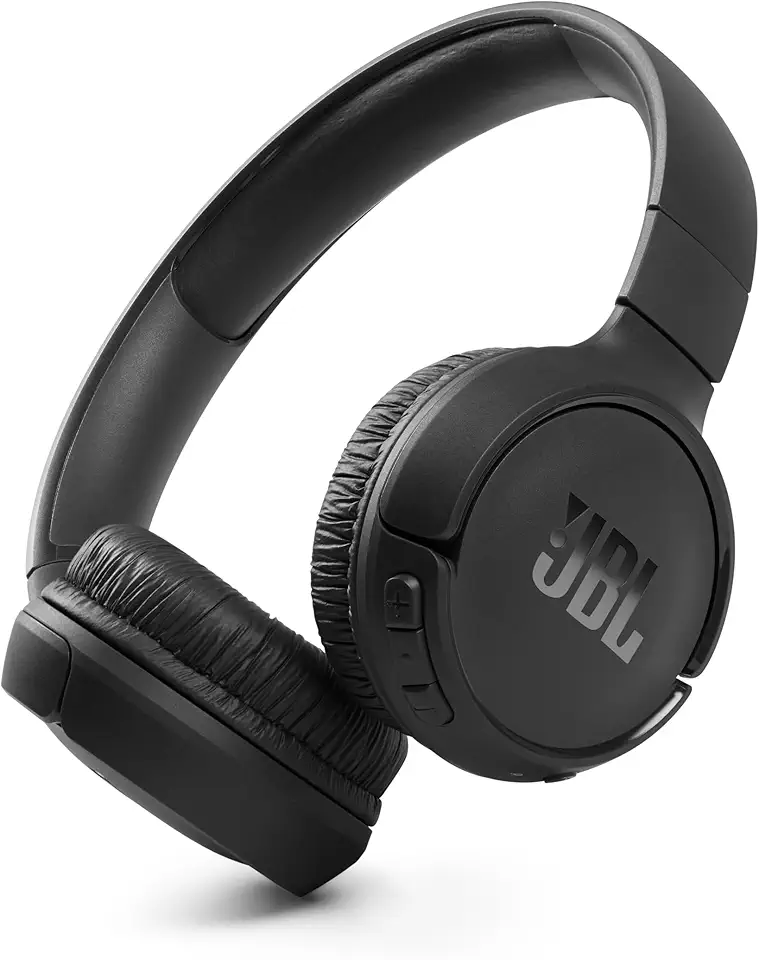 JBL Tune 510 BT Cuffie On-Ear Wireless, Bluetooth 5.0, Pieghevole, Microfono Integrato, Connessione Multipoint e ad Assistente Vocale, fino a 40 Ore di Autonomia e Ricarica Veloce, Nero
