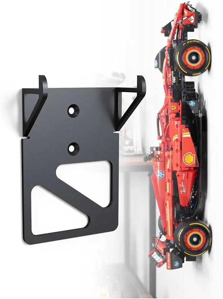 JLNJLE Supporto da parete compatibile con Lego Technic Ferrari SF-24 F1 (42207), supporto verticale in lega di alluminio per la presentazione sicura della tua auto, il kit auto non contiene