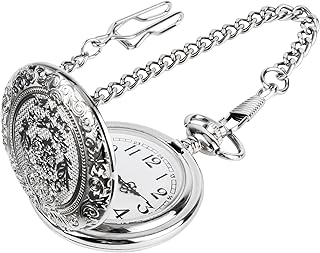 JSMTKJ Orologio da Tasca Argento