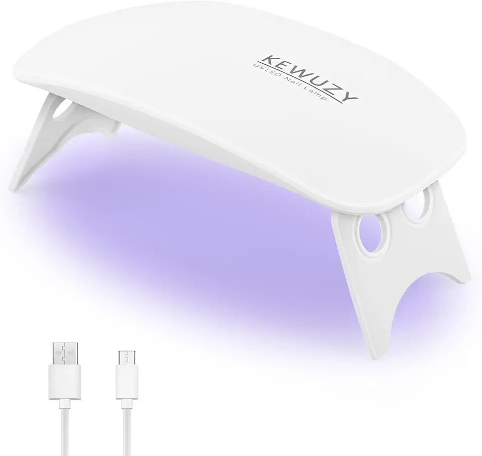 KEWUZY Mini lampada UV LED per unghie, mini lampada UV per unghie in gel con timer, strumento di polimerizzazione a forma di topo Compatta Leggera per uso domestico, salone di bellezza e viaggi