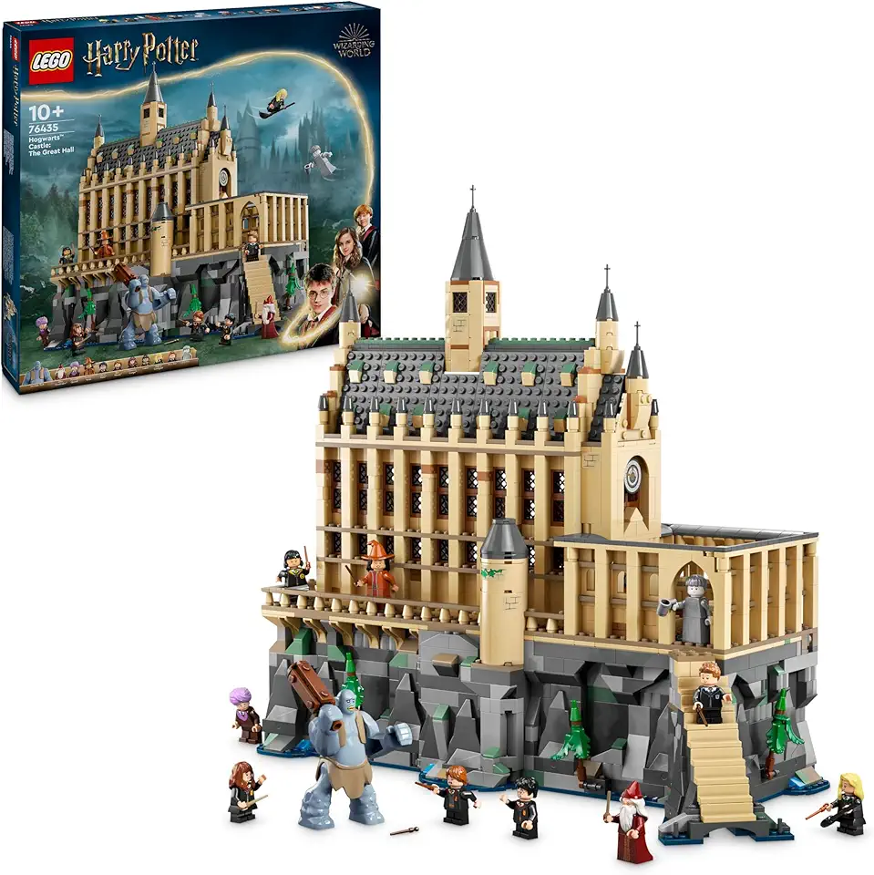 LEGO Harry Potter Castello di Hogwarts: Sala Grande, Giocattolo da Collezione con 11 Minifigure tra cui Hermione Granger, Giochi Fantasy per Bambini e Bambine da 10 Anni, Idea Regalo Magica 76435