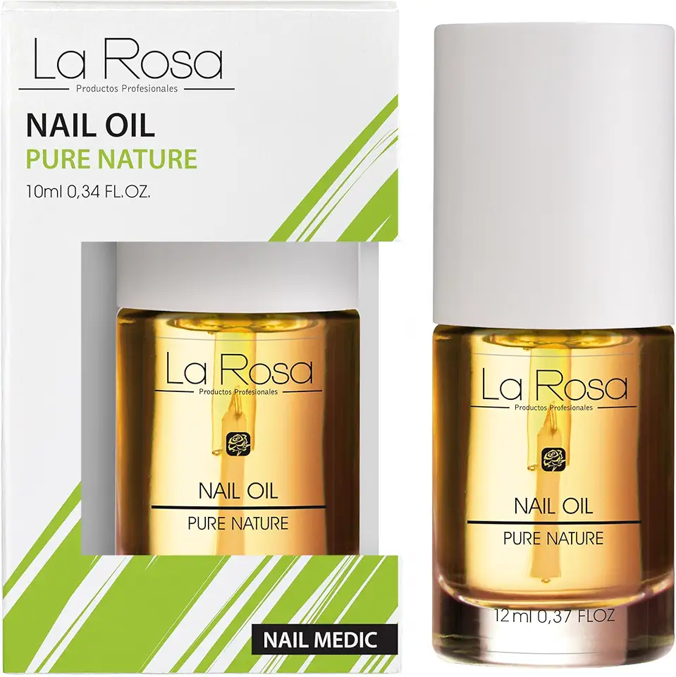 LaRosa OLIO PER CUTICOLE con Mandorle Dolci, Argan e Jojoba – Idratante e Nutriente con Vitamina E ed Estratto di Fiore di Loto – Vegan e Naturale al 93,6% – 10 ml