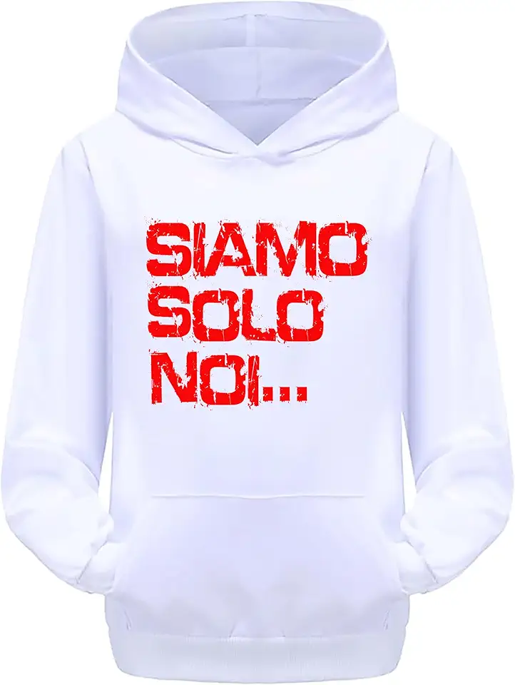 MAGLIERIA CONFORTI Felpa con Cappuccio Unisex Vasco Live Siamo Solo Noi Bambino Bambina Ragazzi