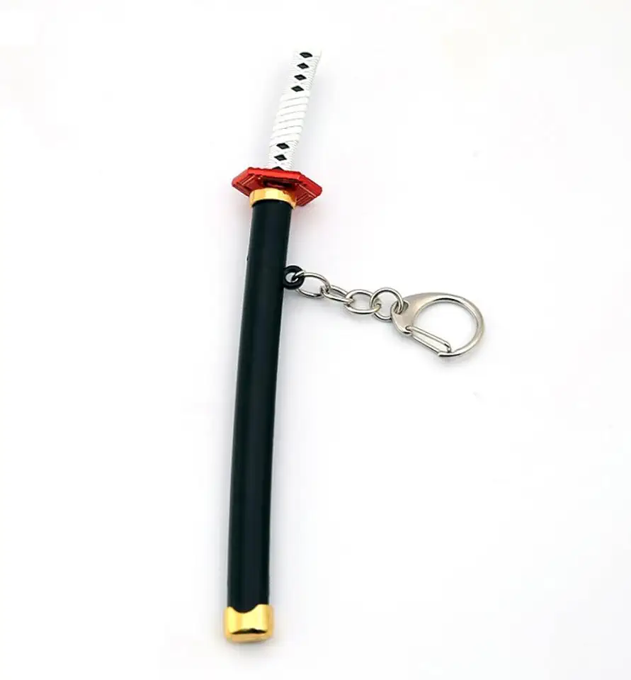 MayDee Kimetsu No Yaiba-Nichirin Spada Lama Portachiavi Anime Figure Kisatsutai Cosplay Accessori Metallo Pendente (B)