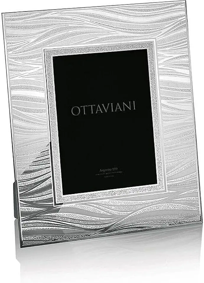 Ottaviani Portafoto della Collezione Il mare della vita in Cristallo e foglia argento Tecnologia Silver Foil cm 13x18