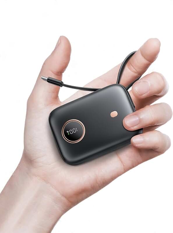 Power bank 10000mAh con cavo integrato