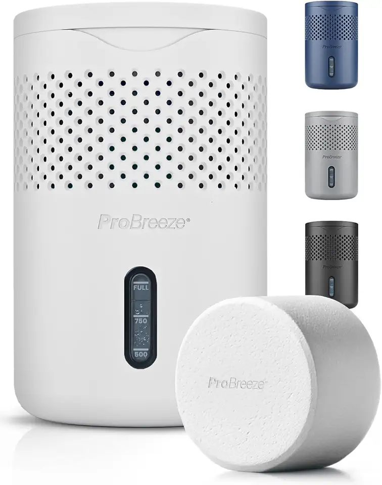 Pro Breeze Osmo Deumidificatore silenzioso e ricaricabile per umidità e condensa in casa camera armadio auto – Rimuovi muffa da bagno con pastiglia da 700g – Senza elettricità