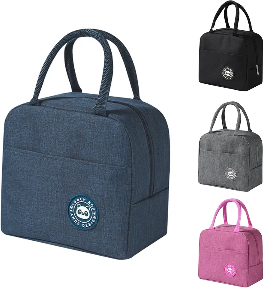 Ruccy Borsa Termica Porta Pranzo Piccola, 5L Borsa Frigo Pranzo Ufficio, Borsetta Termica Piccola Lunch Bag per Lavoro, Scuola,Viaggi, Campeggio, Picni (Blu)