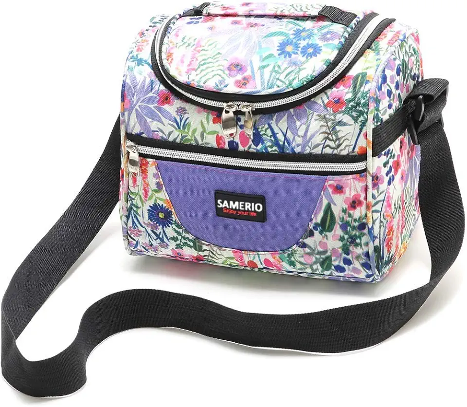 SAMERIO Piccola Borse Porta Alimenti Borsa Termica 7L Isolante Borsa Portapranzo per Uomo/Donna Merenda Borsa Frigo per Ufficio Viaggio Scuola Bivacco Picnic