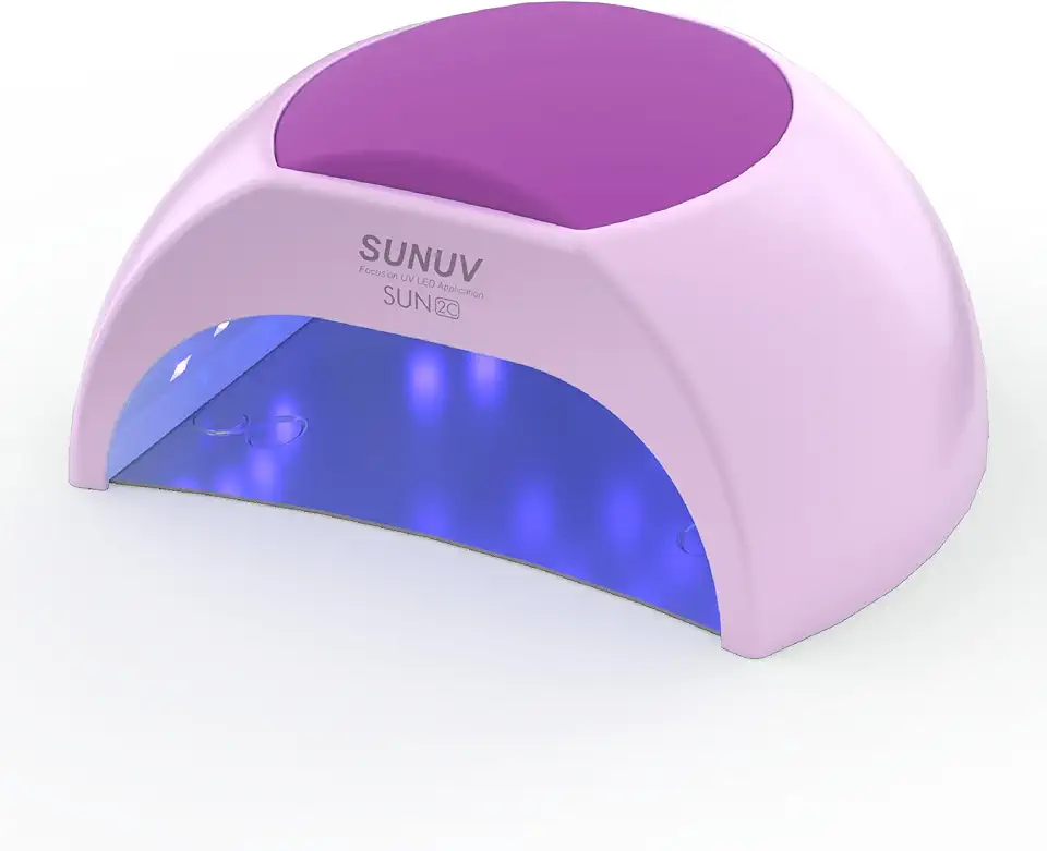 SUNUV Lampada Unghie LED UV Professionale per Gel e Semipermanente, Sensore Di Avvio Automatico, 4 Timer 10/30/60/90S (Viola)